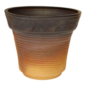 Mid-Century American Modern Ribbed Studio Pottery Planter Vase by Deanna Nichols