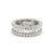 Early 21st Century 14k White Gold 5.18ctw Baguette & Round Diamond Eternity Band Ring, Size 7 For Sale - Image 5 of 8