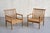 Mid-Century Modern Vintage Curved Oak Armchairs by Isamu Kenmochi, Japan, 1960s, Set of 2 For Sale - Image 3 of 15