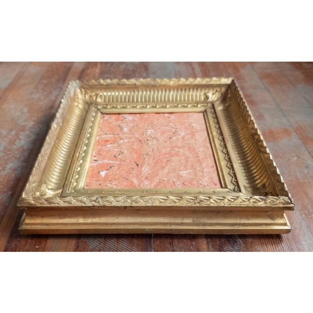 Wood 19th Century German Gilt Cove Picture Painting Frame by Theodor Metz For Sale - Image 7 of 11