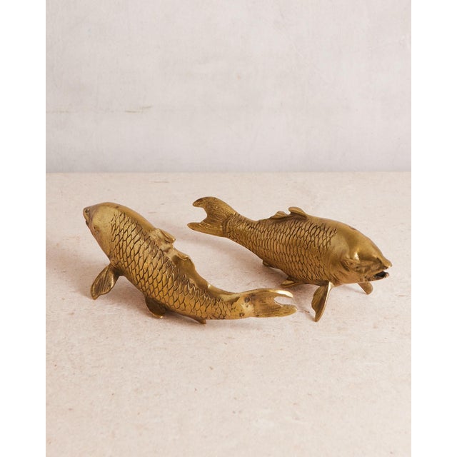 1960s Pair of Brass Koi Fish For Sale - Image 17 of 18