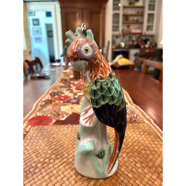Vintage Ceramic Parrot on Branch For Sale - Image 4 of 6