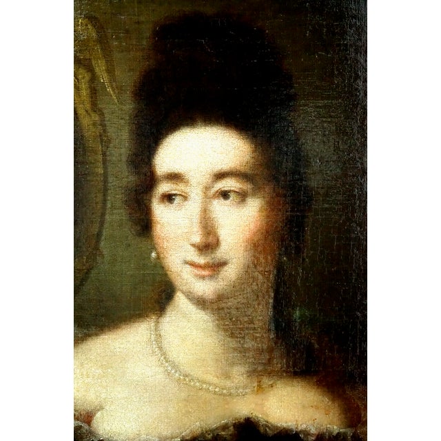 Jean-Baptiste Perronneau, Portrait of a Lady, France, 1800s, Oil on Canvas For Sale - Image 4 of 18