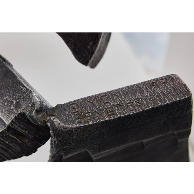 Abstract Sculpture in Metal & Wood by Simon Benetton, 1971 For Sale - Image 4 of 9