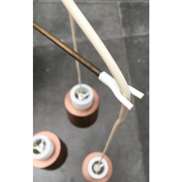 Mid-Century Modern German Space Age Triple Cascade Copper and Glass Pendant Lamp from Staff, 1960s For Sale - Image 13 of 18