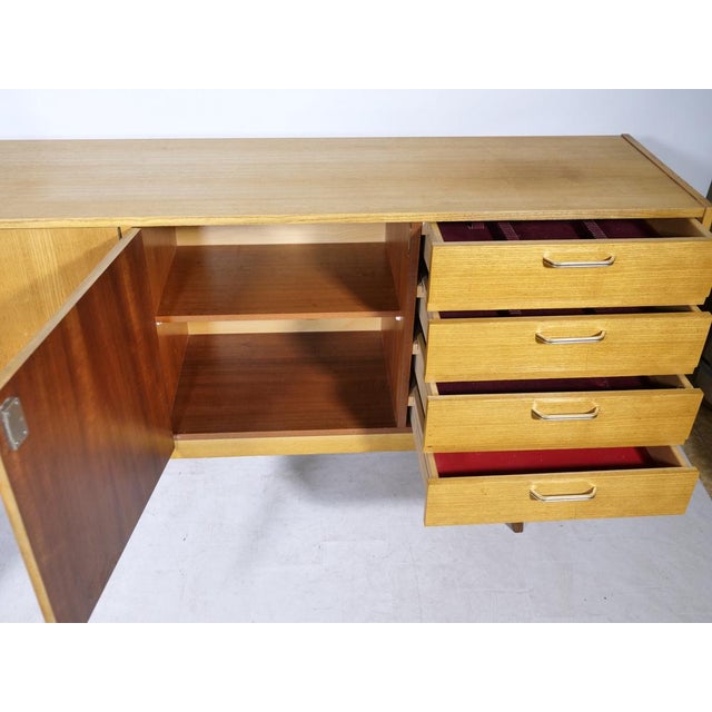 Vintage Sideboard in Oak, 1960s For Sale - Image 9 of 10