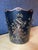 Chinoiserie Mid 20th Century Italian Tole Chinoiserie Wastebasket Cache Pot With Lions Head Detail and Scalloped Edge Hand Painted For Sale - Image 3 of 10