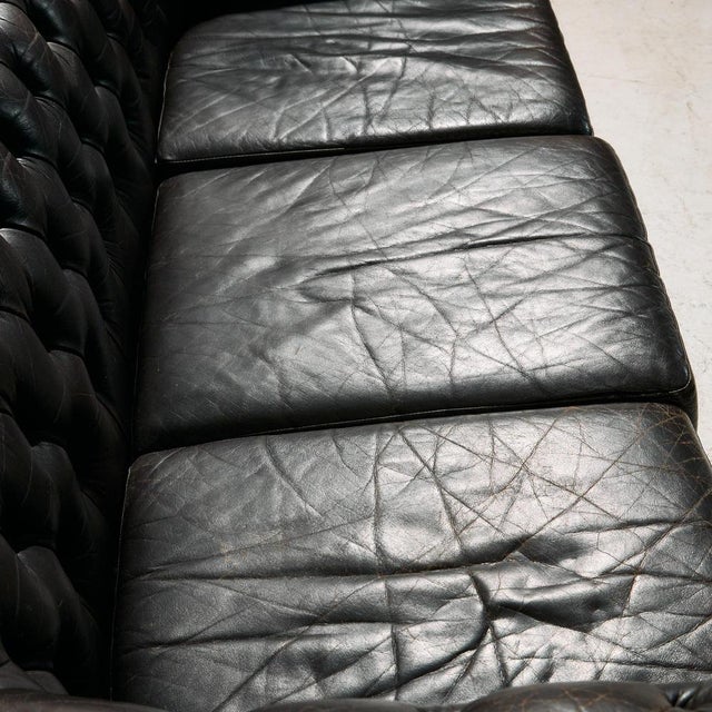 Chesterfield Leather Sofa Set, 1970s, Set of 3 For Sale - Image 12 of 18