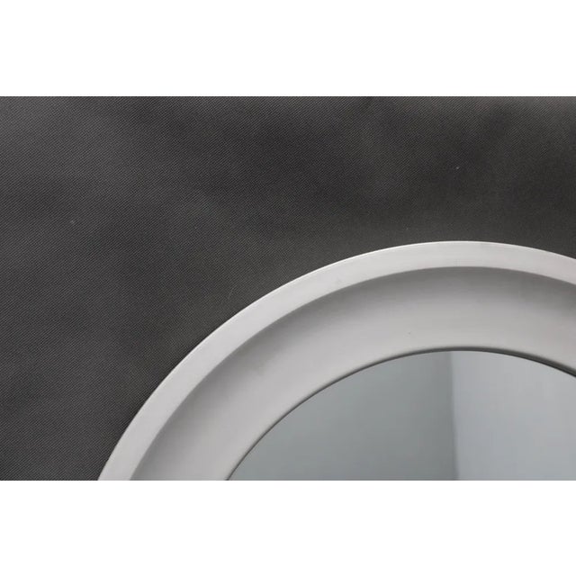 Italian Round Aluminium Mirror, 1970s For Sale - Image 6 of 11