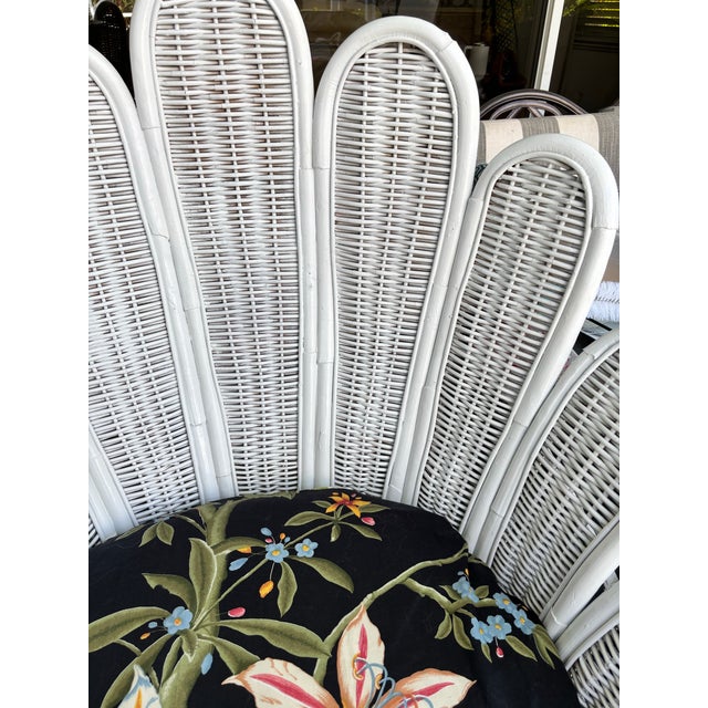 Large Vintage Palm Frond Botanical Lounge Chair For Sale - Image 4 of 7