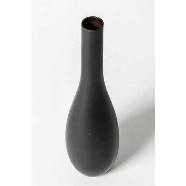 Mid-Century Modern Stoneware Vase by Carl-Harry Stålhane for Rörstrand, 1950s For Sale - Image 3 of 8