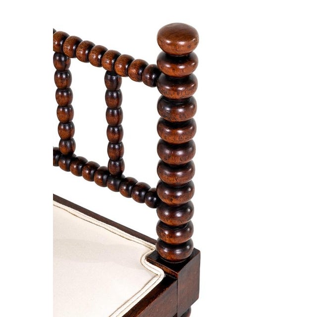 Brown Bobbin Corner Chair in Oak For Sale - Image 8 of 14