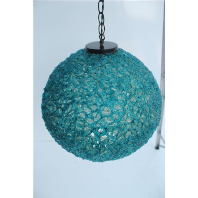 Vintage Blue Lucite Spaghetti Hanging Swag Lamp Chairish