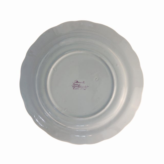 Chinoiserie 1980s French Chinoiserie St Clément Faience Dinner Plates East Wind Pattern - Set of 8 For Sale - Image 3 of 18