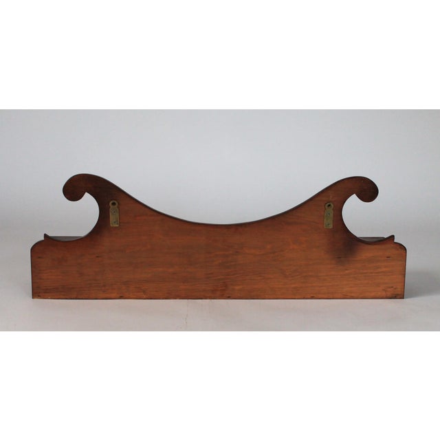 Vintage Wood Wall Shelf W/ Two Drawers For Sale In Milwaukee - Image 6 of 11