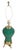 1980s Hollywood Regency Style Emerald Green Ceramic Table Lamp on Brass Ball-and-Claw Base For Sale In Chicago - Image 6 of 18