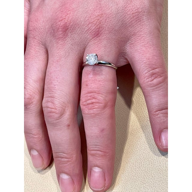 1 Carat Diamond Traditional Engagement Ring 14 Karat White Gold For Sale - Image 11 of 18