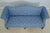 Chippendale Hancock & Moore Chippendale Style Blue Damask Sofa For Sale - Image 3 of 18