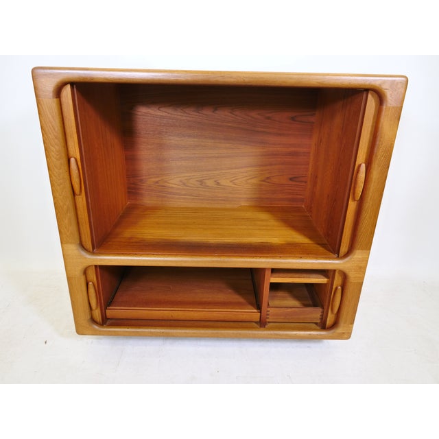 Mid-Century Teak Highboard with Sliding Doors from Dyrlund, 1960s For Sale - Image 10 of 17