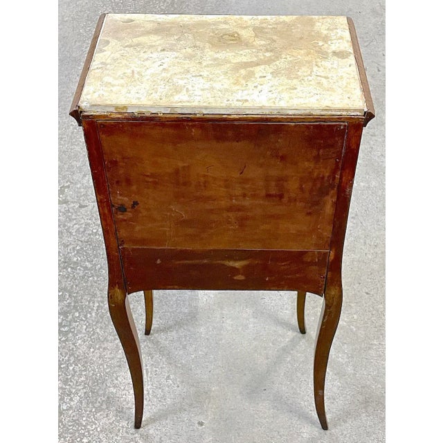 Antique Inlaid Wood Side Table For Sale - Image 4 of 12