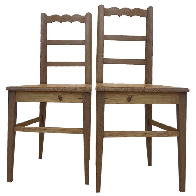 Set of Rustic Chairs in Spruce Wood, 1890s For Sale