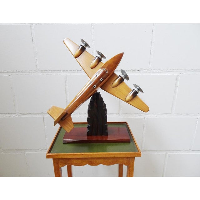 Art Deco Wooden Aircraft Model, 1930s For Sale - Image 6 of 11