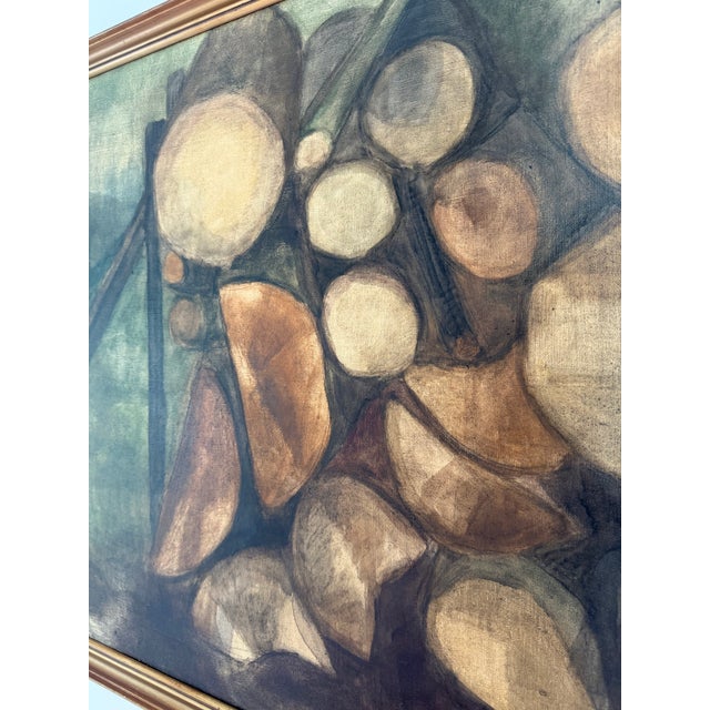 1950s 1950s Still Life With Stacked Wood For Sale - Image 5 of 8