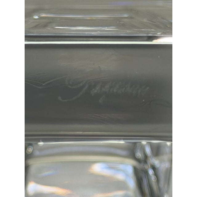 Vintage Miller Rogaska Crystal Geometric Bookends – Pair For Sale - Image 9 of 9
