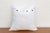 White Veda Euro Applique Pillow Cover For Sale - Image 8 of 9