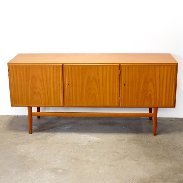 Wood P. Jeppesen Danish Teak Sideboard Model “Rungstedlund” Designed by Ole Wanscher For Sale - Image 7 of 18