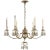 Thomas O'Brien for Visual Comfort Signature Elizabeth Chandelier in Gilded Iron with Quartz For Sale