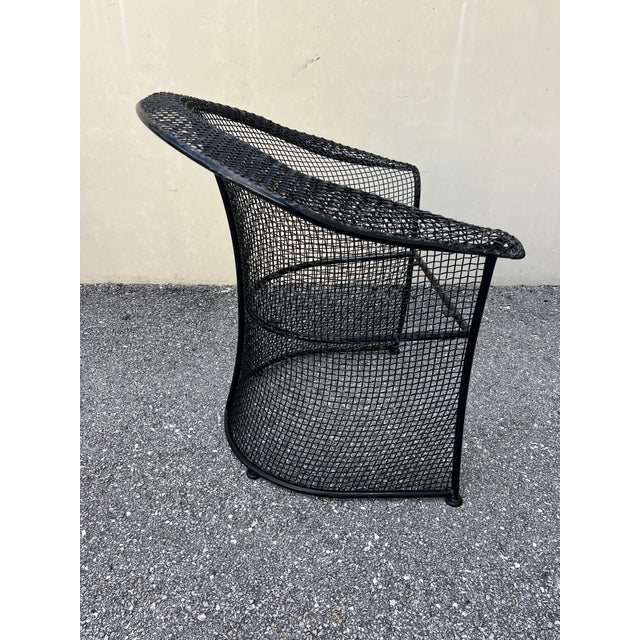 Russell Woodard Vintage 1950s Sculptural Drape Wire Mesh Chairs Attributed to Russel Woodard, 4 Pieces For Sale - Image 4 of 15