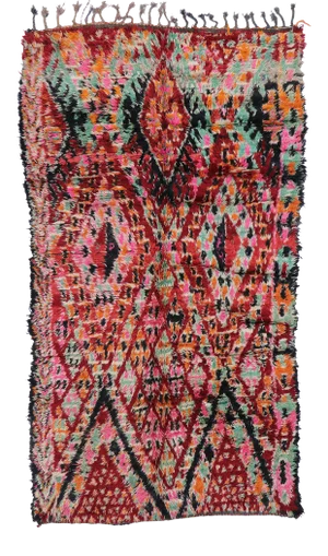 Vintage Berber Beni M'Guild Moroccan Rug - 05'09 X 10'07