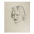 Vintage Mid 20th Century Portrait Drawing of Woman For Sale
