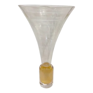 Global Views Modern Golden Glass Trumpet Vase