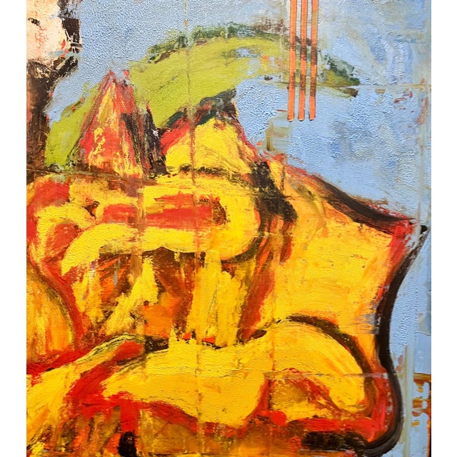 Aaron Fink, Large Modernist Rose Bouquet Oil on Linen Painting Aaron Fink, 2002 For Sale - Image 13 of 15