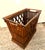 1970s Vintage Bamboo & Rattan Lattice Magazine Holder With Cutout Handles For Sale - Image 5 of 7