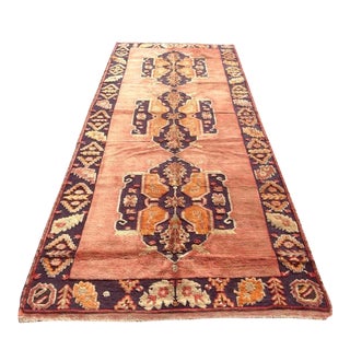 Vintage Hand Knotted Anatolian Rug - 5'1" X 12'7" For Sale