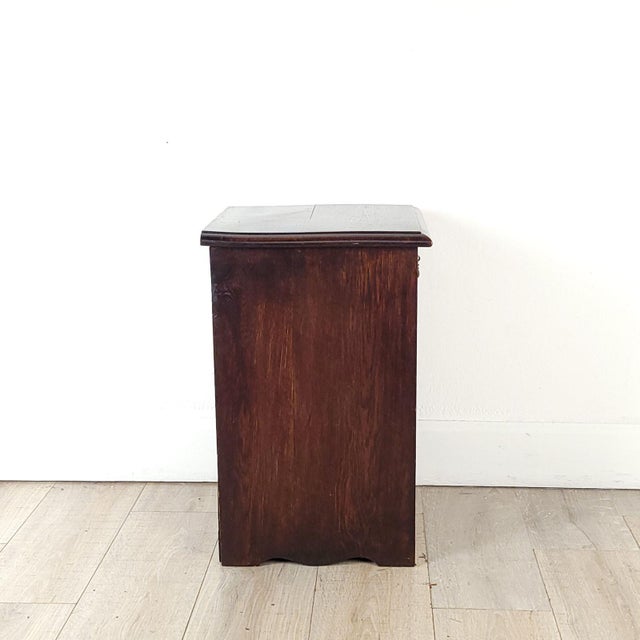 Wood Oak One-Door Cabinet, England Circa 1880 For Sale - Image 7 of 11