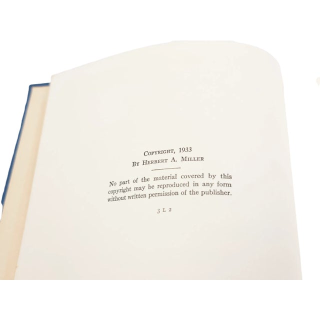 Paper The Beginnings of Tomorrow 1st Edition - by Herbert Adolphus Miller 1933 For Sale - Image 7 of 10