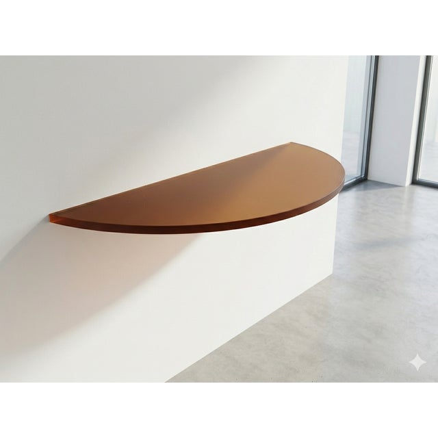 Mid-Century Modern Console Shelf in Orange Acrylic Glass, 1970s For Sale - Image 3 of 8