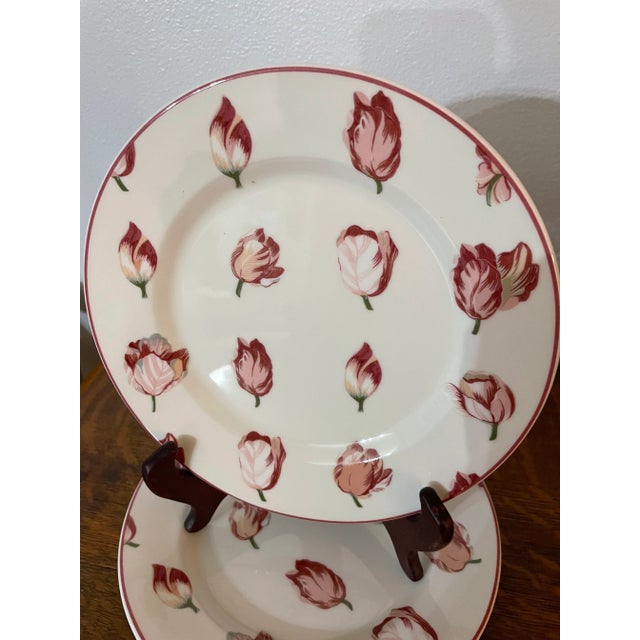 Contemporary Contemporary Waverly “Garden Room” “Garden Lane” Salad Plates - a Set of 4 For Sale - Image 3 of 5