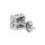 .925 Sterling Silver 1/6 Cttw Invisible Set Princess-Cut Diamond Quad Composite Stud Earrings (H-I Color, I1-I2 Clarity) For Sale - Image 4 of 6