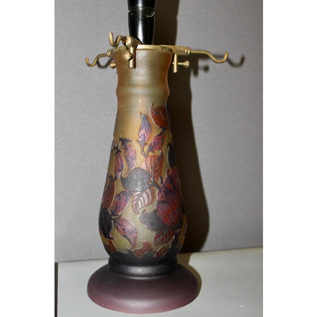 Glass Paste Mushroom Lamp by Emile Gallé, 1980s For Sale - Image 3 of 13