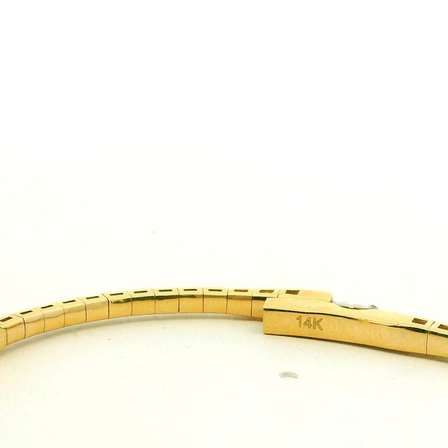 Vintage Ruby and Diamond Flexible 14k Yellow Gold Bracelet For Sale - Image 10 of 12