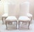 An elegant set of 4 dining chairs. There is a lovely sort of greyness to the wood Limed oak. The chairs have been stripped...