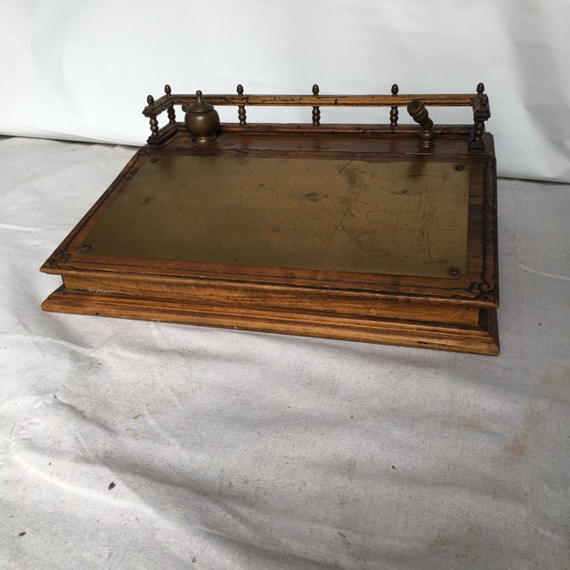 Tan 19th Century Banking Tellers Desk For Sale - Image 8 of 8