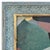 Various Artists Contemporary Abstract Color-Block Oil Painting in Vintage Blue Frame For Sale - Image 4 of 6