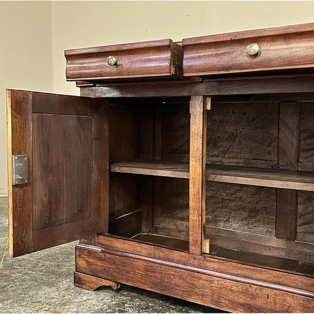 19th Century French Louis Philippe Period Cherrywood Buffet ~ Credenza For Sale - Image 16 of 18
