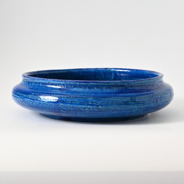 Liberty Blue Bowl by Aldo Londi for Bitossi, 1960s For Sale - Image 9 of 12
